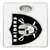 White Finish Dial Scale Round Toilet Seat w/Oakland Raiders NFL Logo