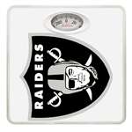 White Finish Dial Scale Round Toilet Seat w/Oakland Raiders NFL Logo