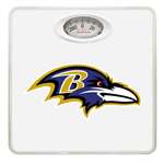 White Finish Dial Scale Round Toilet Seat w/Baltimore Ravens NFL Logo