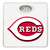 White Finish Dial Scale Round Toilet Seat w/Cincinnati Reds MLB Logo
