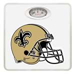White Finish Dial Scale Round Toilet Seat w/New Orleans Saints NFL Logo
