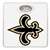 White Finish Dial Scale Round Toilet Seat w/New Orleans Saints NFL Logo