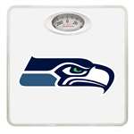 White Finish Dial Scale Round Toilet Seat w/Seattle Seahawks NFL Logo