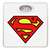 White Finish Dial Scale Round Toilet Seat w/Superman Logo