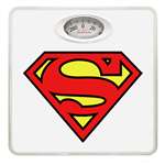 White Finish Dial Scale Round Toilet Seat w/Superman Logo