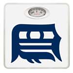 White Finish Dial Scale Round Toilet Seat w/Detroit Tigers MLB Logo
