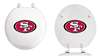 White Finish Round Toilet Seat with the San Francisco 49ers NFL Logo