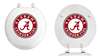 White Finish Round Toilet Seat with the Alabama Crimson Tide NCAA Logo