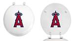 White Finish Round Toilet Seat with the Anaheim Angels MLB Logo