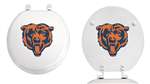 White Finish Round Toilet Seat with the Chicago Bears NFL Logo