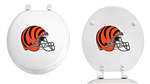 White Finish Round Toilet Seat with the Cincinnati Bengals NFL Logo