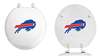 White Finish Round Toilet Seat with the Buffalo Bills NFL Logo