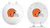 White Finish Round Toilet Seat with the Cleveland Browns NFL Logo