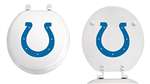 White Finish Round Toilet Seat with the Indianapolis Colts NFL Logo