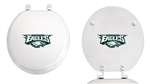 White Finish Round Toilet Seat with the Philadelphia Eagles NFL Logo