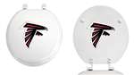 White Finish Round Toilet Seat with the Atlanta Falcons NFL Logo