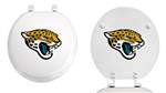 White Finish Round Toilet Seat with the Jacksonville Jaguars NFL Logo