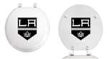 White Finish Round Toilet Seat w/Los Angeles Kings NHL Logo