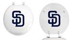 White Finish Round Toilet Seat w/San Diego Padres MLB Logo
