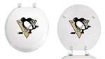 White Finish Round Toilet Seat w/Pittsburgh Penguins NHL Logo