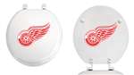White Finish Round Toilet Seat w/Detroit Red Wings NHL Logo