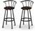 2 24" Tall Cincinnati Bengals NFL Football Themed Specialty / Custom Black Barstools