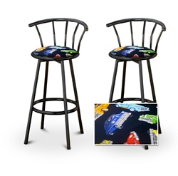 barstools black backrest back rest bar stools stool swivels foot rest ring cushion seat cave man chair chairs diner metal dining finish pad padded pub pubstools restaurant