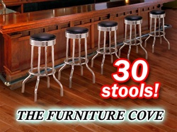 30 Chrome Black Commercial Strong Swivel Restaurant Barstools man cave mancave