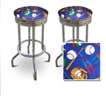 2 24" Baseball Team Youth Sports Themed Specialty Custom Bar stools Set