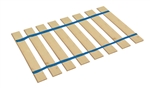 Full Size Custom Width Bed Slats with Blue Straps