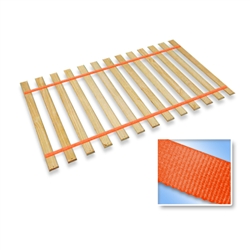 Neon Orange Strap Full Size Bed Slats Support / Bunkie Board