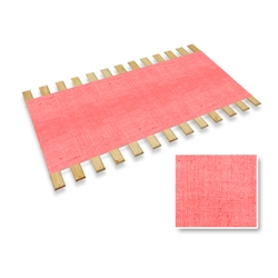 Pink Burlap Strap Full Size Bed Slats Support / Bunkie Board