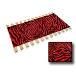 RED-BLACK Burlap Strap Full Size Bed Slats Support / Bunkie Board