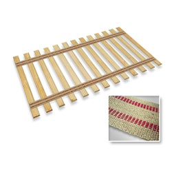 Burlap Strap Full Size Bed Slats Support / Bunkie Board