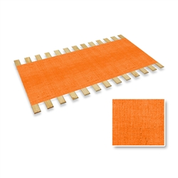 Orange Burlap Strap Twin Size Bed Slats Support / Bunkie Board