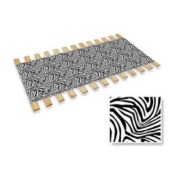 Black and White Zebra Print Twin Size Bed Slats Bunkie Board Support Roll