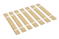 Youth Size Bed Slats with White Strapping - Choose Your Custom Width