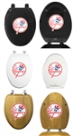 Black, White or Oak Elongated Toilet Seat New York Yankees MLB Logo