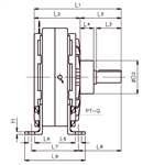 Powder Brake (Magnetic Particle Brake), 37 ft-lbs (444 in-lbs), 8.625" Outer Diameter