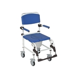 Aluminum Rehab Shower Commode Chair