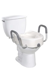 Locking  Elongated Toilet Seat with Arms
