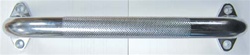 16" long Chrome, Knurled Grab Bar with Rotating Flange