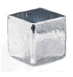 Crackle Cube 5.5" x 5.5" x 5.5" - Silver