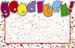 "Good Luck" : Rainbow confetti (Pack of 50 enclosure cards)