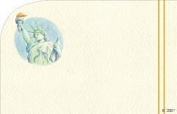 Yellow with Statue of Liberty (Pack of 50 enclosure cards)