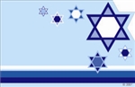 Blue with contemporary Star of David motif (Pack of 50 enclosure cards)