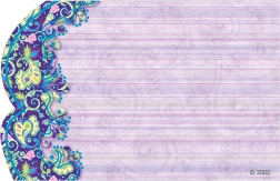 Lavender with purple paisley border(Pack of 50 enclosure cards)