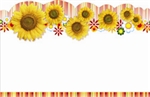 Sunflowers with scalloped border (Pack of 50 enclosure cards)