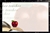 "Teacher" : White with chalkboard border, book, & apple (Pack of 50 enclosure cards)