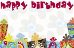 "Happy Birthday" : Presents w/ sentiment cutout (Pack of 50 enclosure cards)